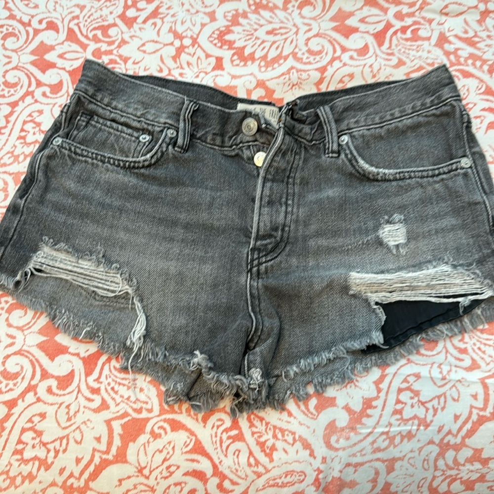 We the Free black jean shorts